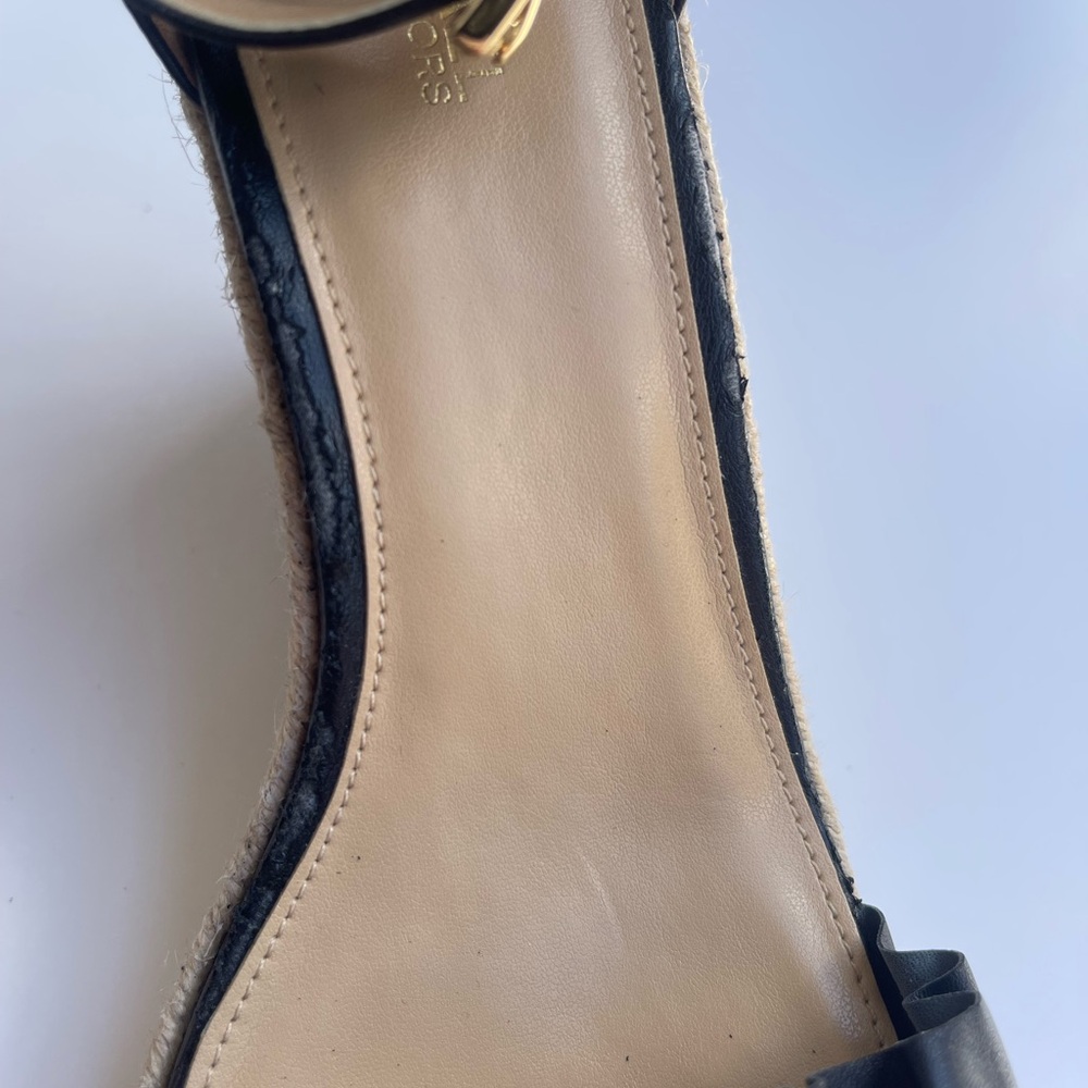 Michael Kors Black Bella Ruffle Wedge Espadrille Style - Picture 7 of 10